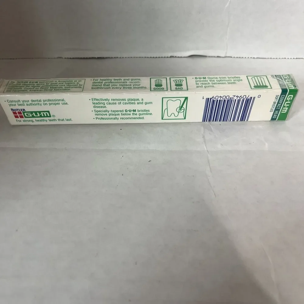 NOS VTG Gum Butler Soft Compact Head Toothbrush 409‎